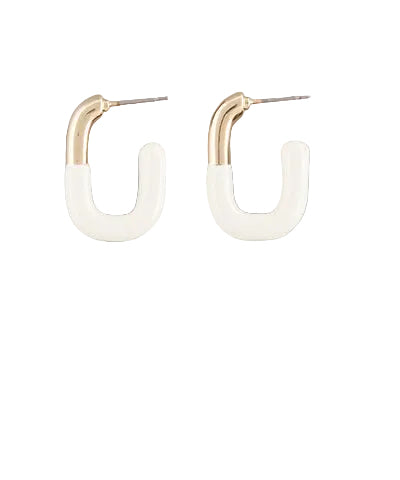 The Two Tone Oval Hoop