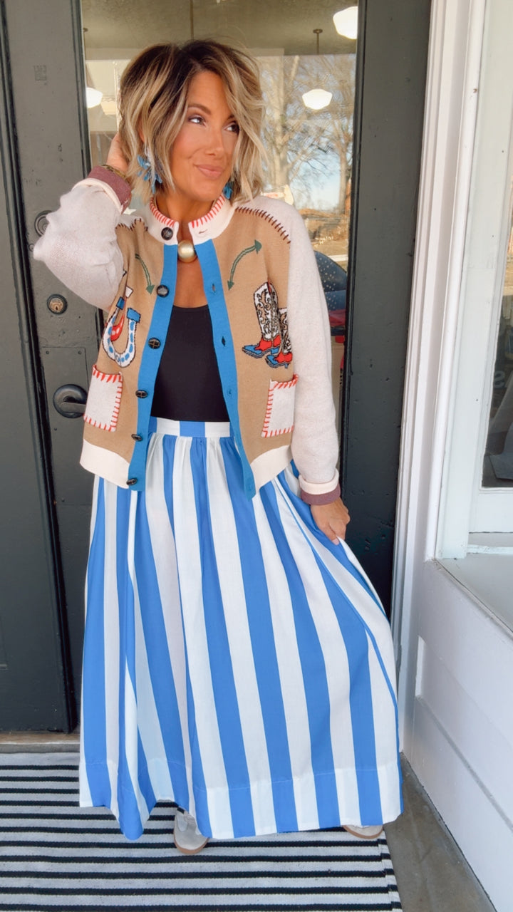 The Cabana Stripe Maxi Skirt