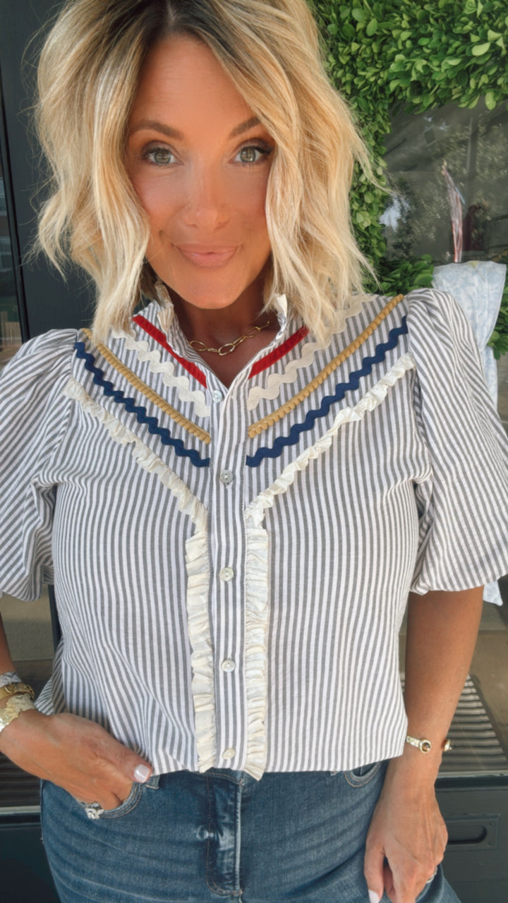 THML Ric Rac Detail Top