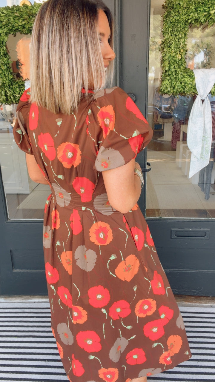 The Poppy Fields Midi Dress