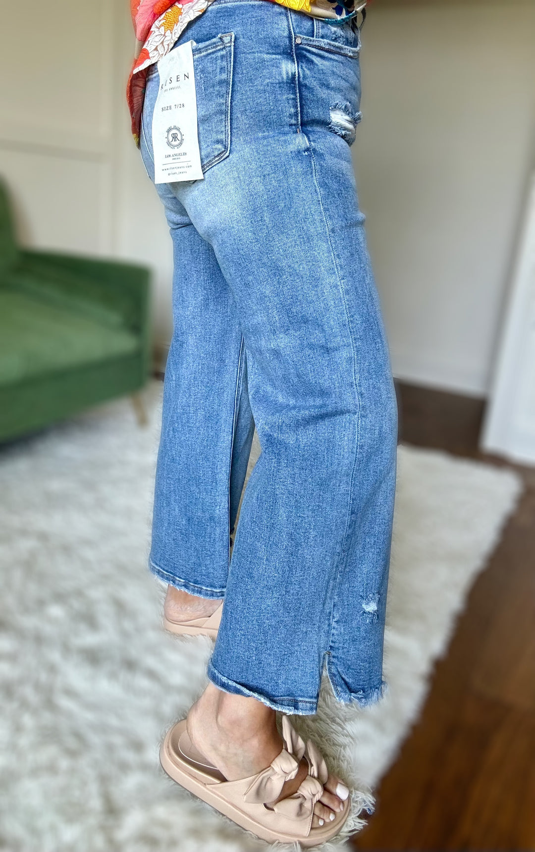 The Kim High Rise Crop Denim