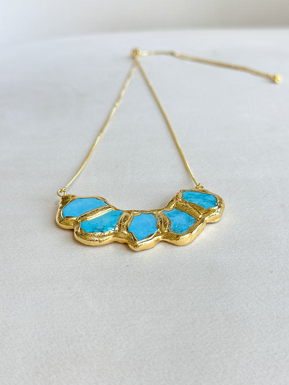 Easton Elle Turquoise Cluster Slip Necklace