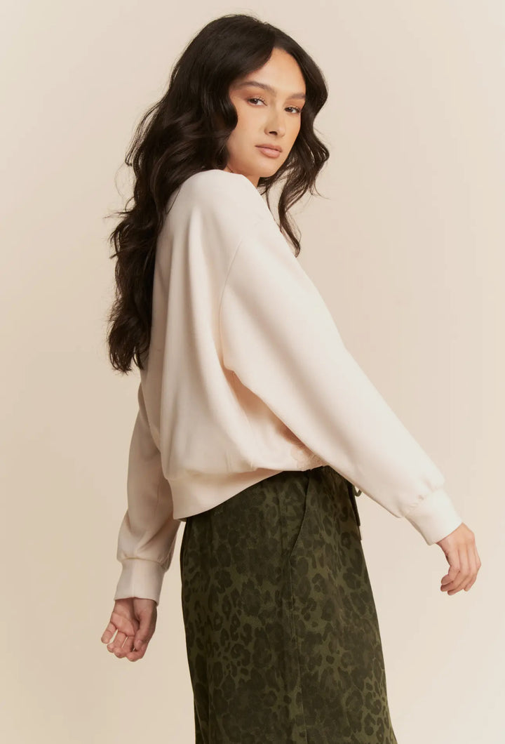 Floral Front Sweater