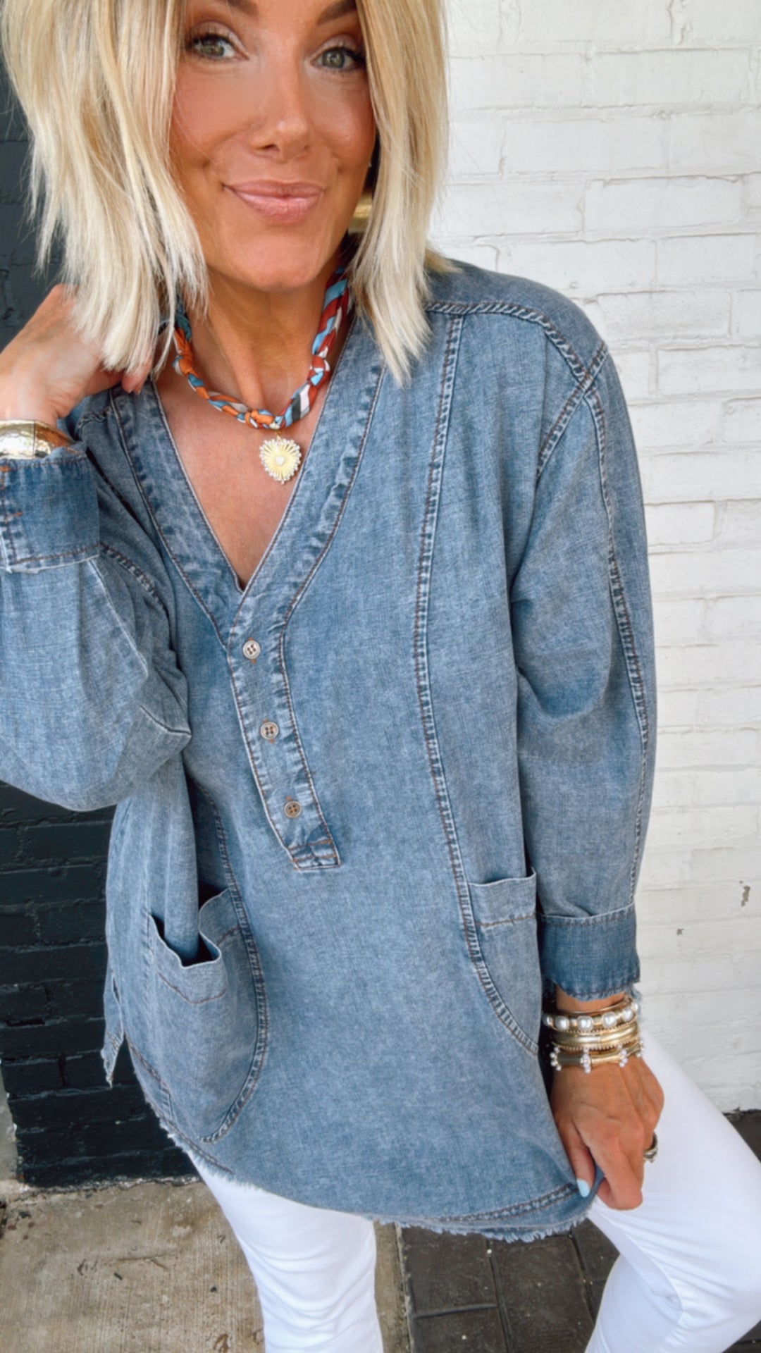 The Darla Denim Top