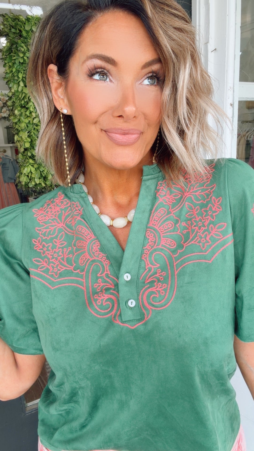 The Emerald Bloom Top