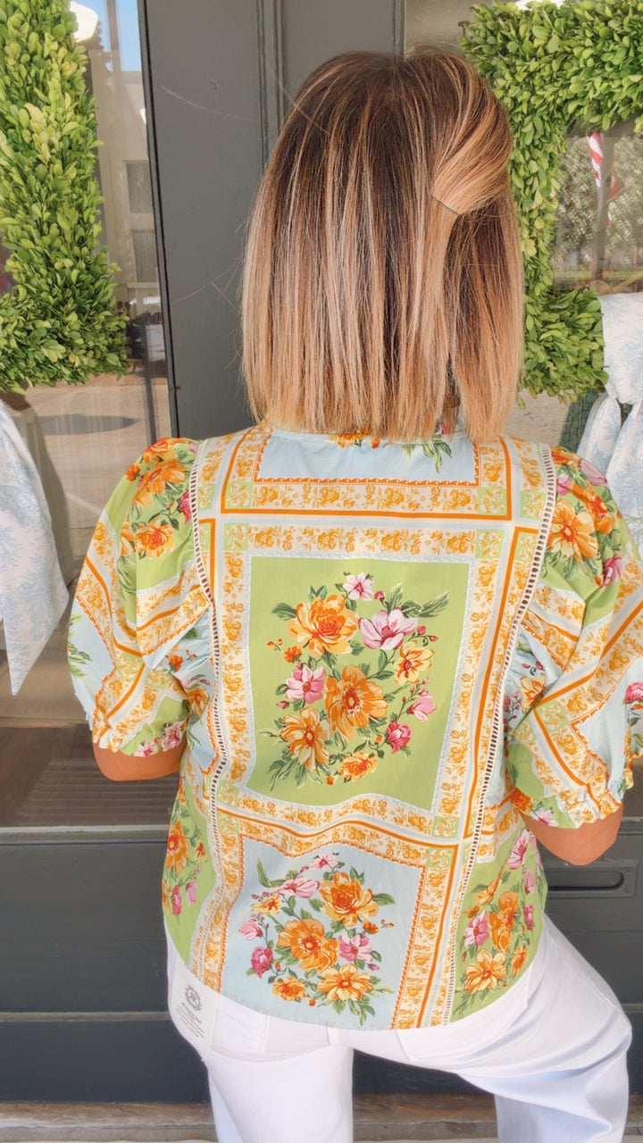 THML Fresh Picked Floral Blouse