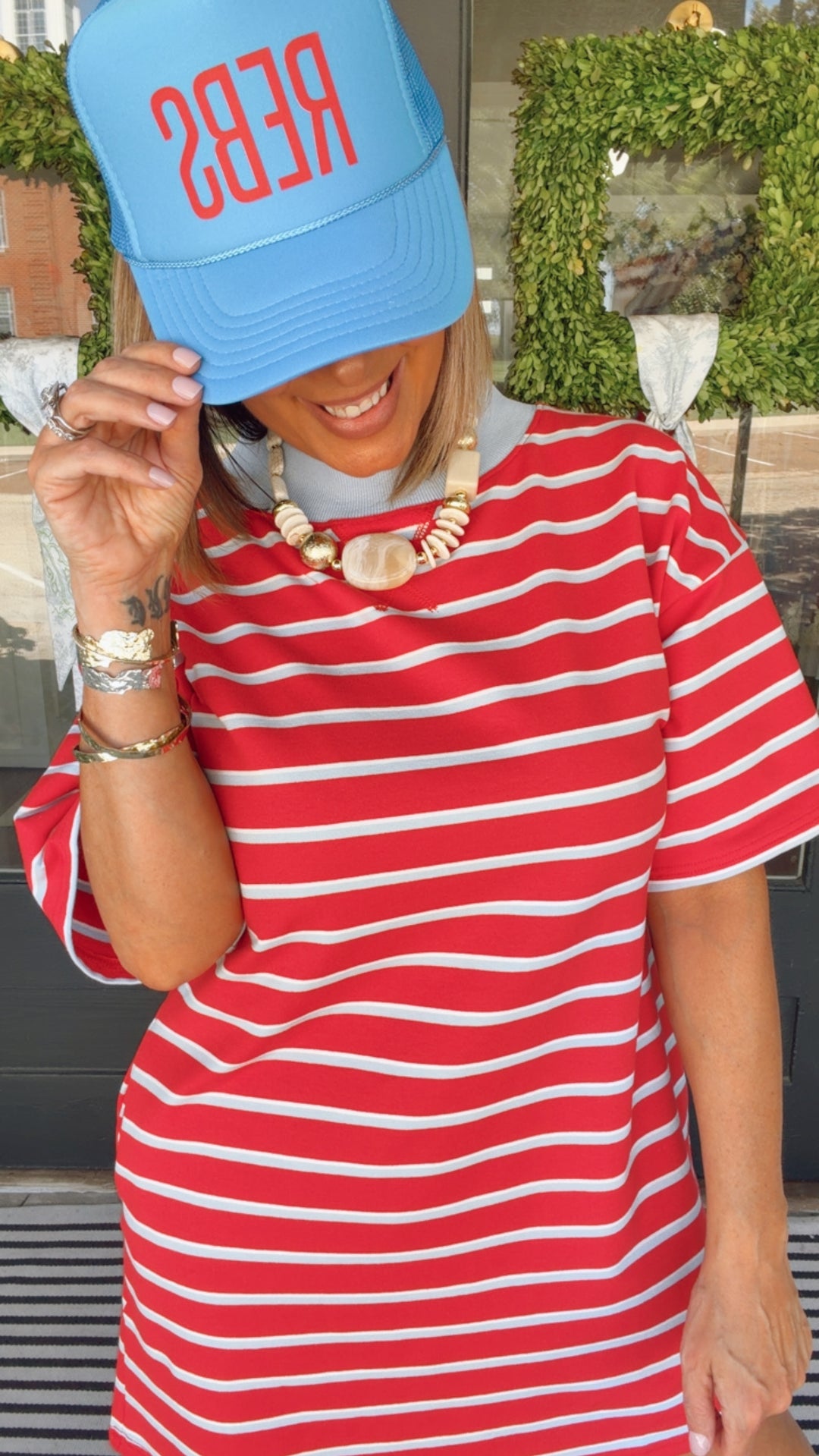 The Varsity Stripe T-shirt Dress