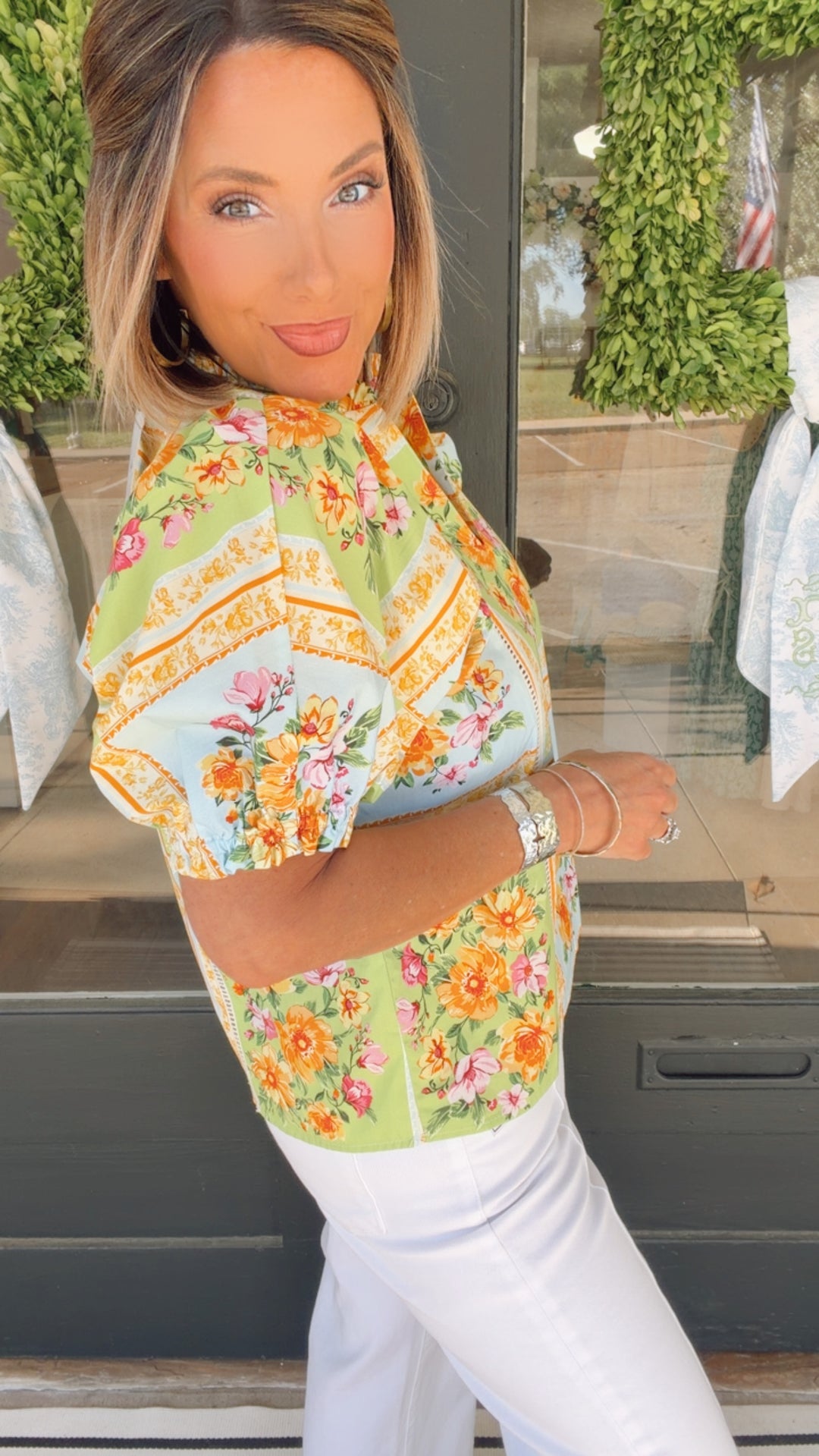 THML Fresh Picked Floral Blouse