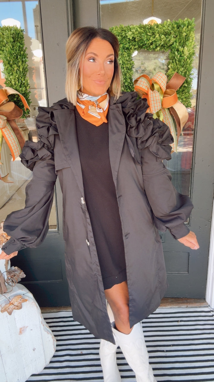 Oversized Ruffled Jacket