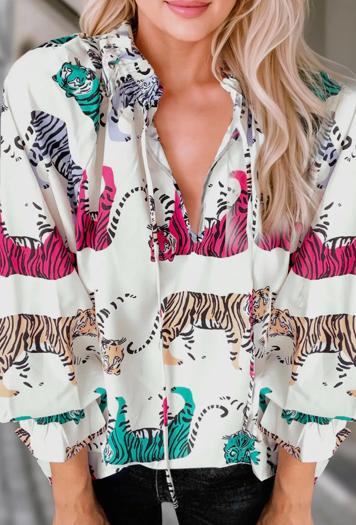 Walk On The Wild Side Tiger Blouse