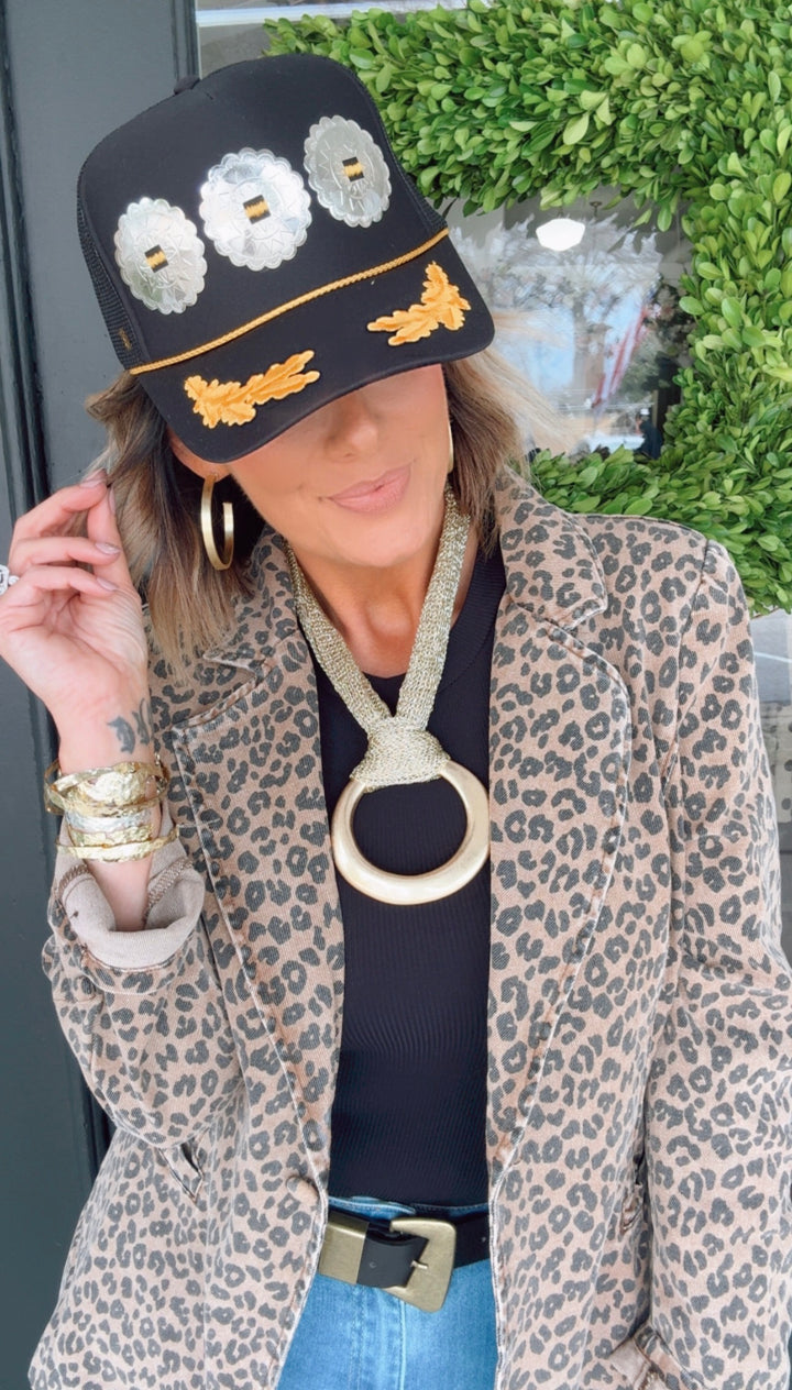 Midnight Concho Trucker Hat
