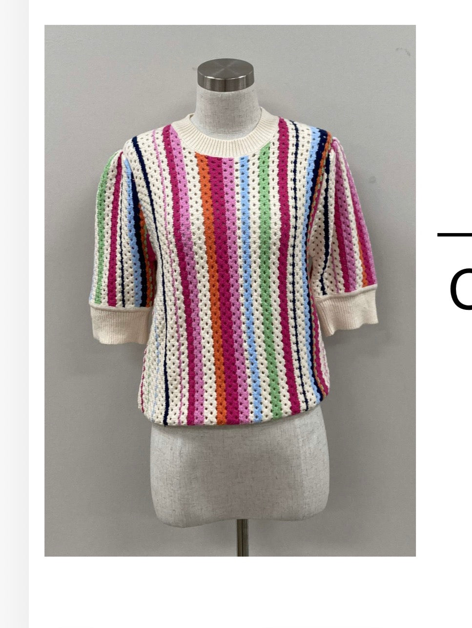 THML Confetti Stripe Sweater Top