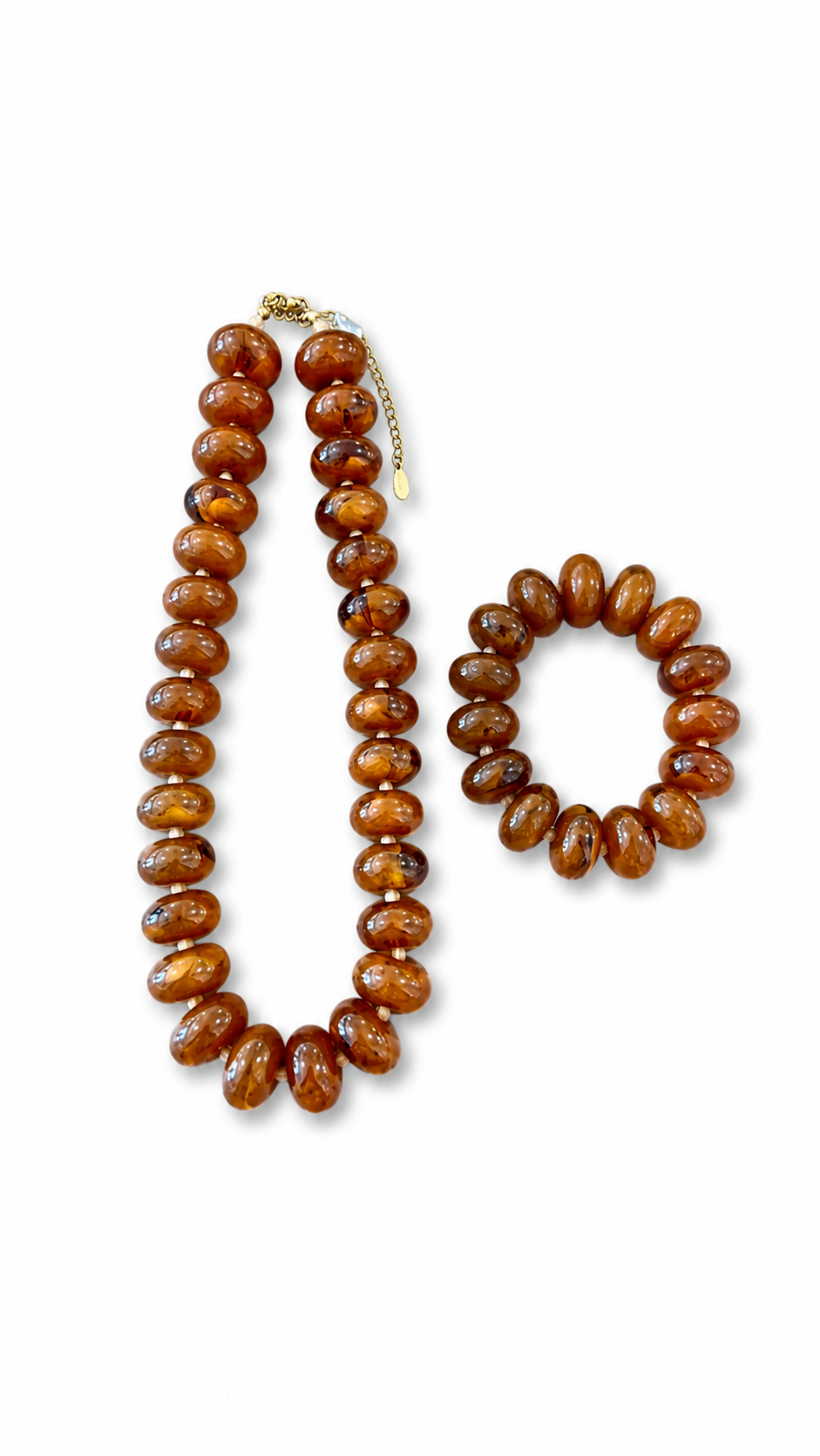 Sugar Bead Brown Necklace Set
