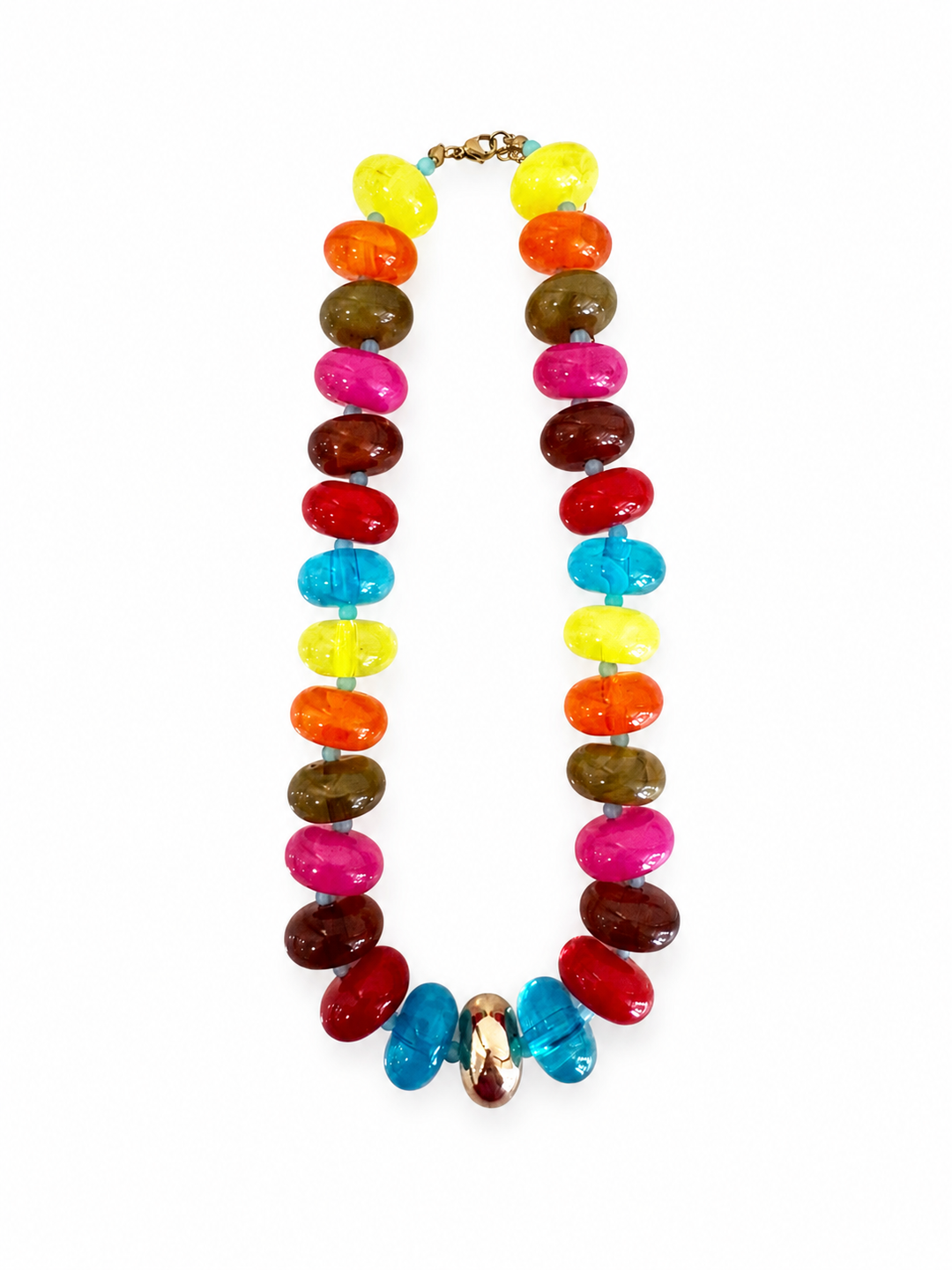 Sugar Bead Multi Red Necklace
