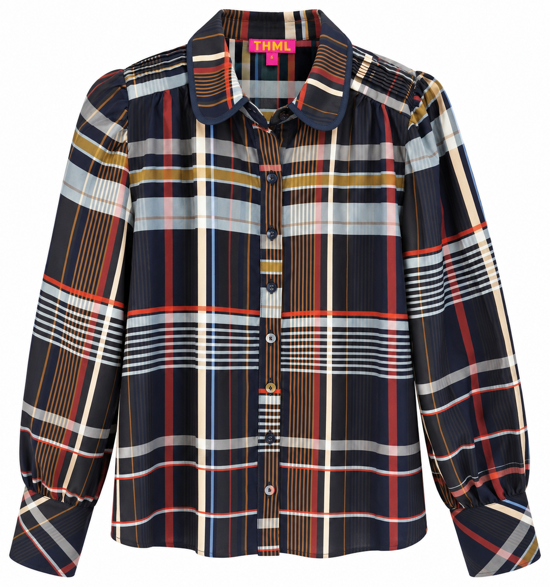 THML Autumn Plaid Button Down Top