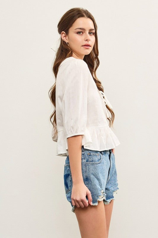 Peter Pan Poplin Top