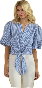 Coastal Charm Tie Top
