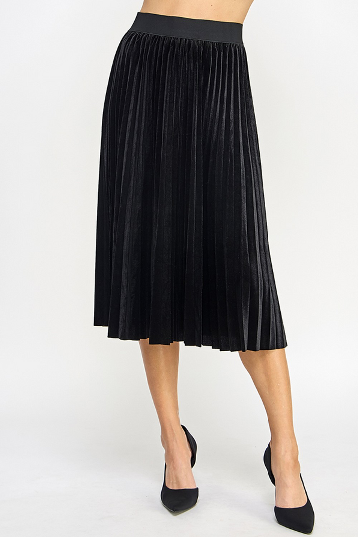 The Velvet Pleat Skirt