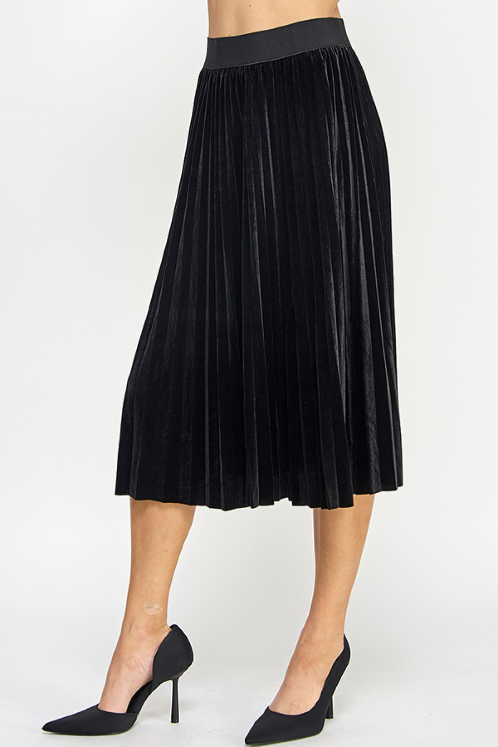 The Velvet Pleat Skirt