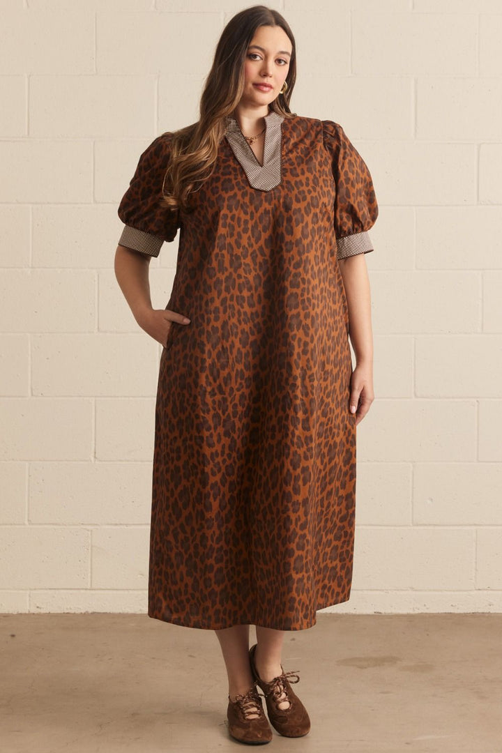Wildly Chic Leopard Midi Dress