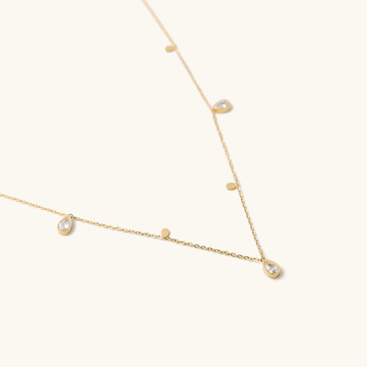 Nikki Smith Kate Crystal Teardrop Necklace