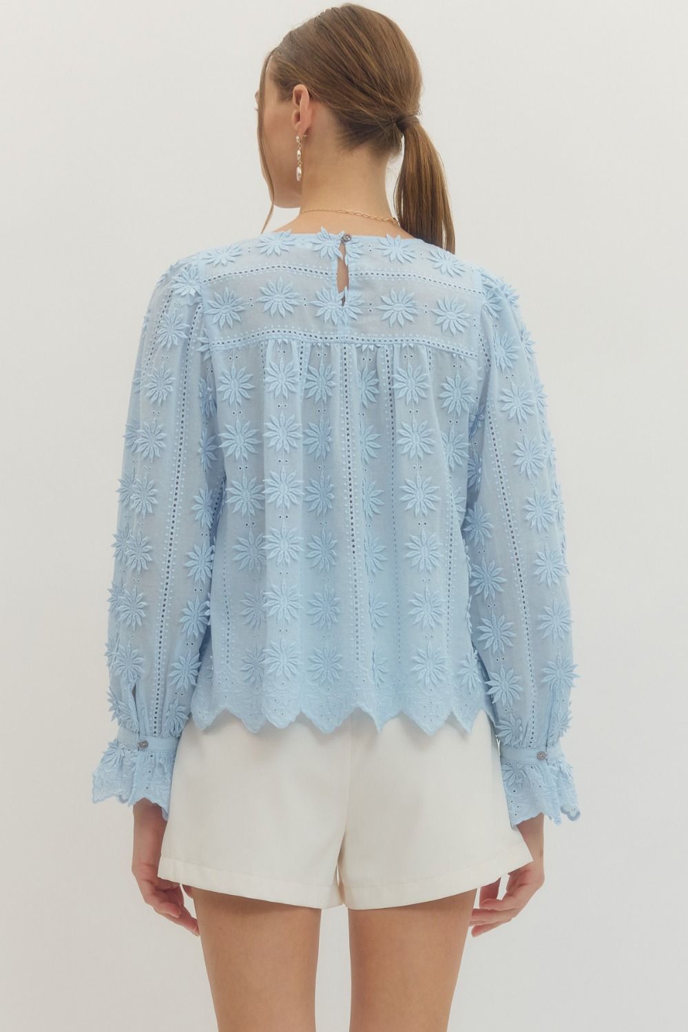 The Bluebell Eyelet Top