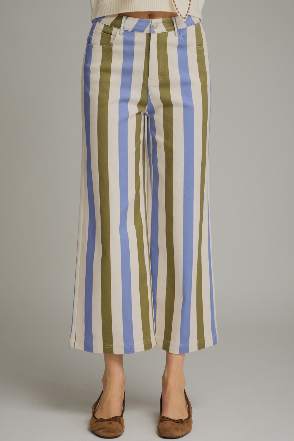 The Olive Stripe pant