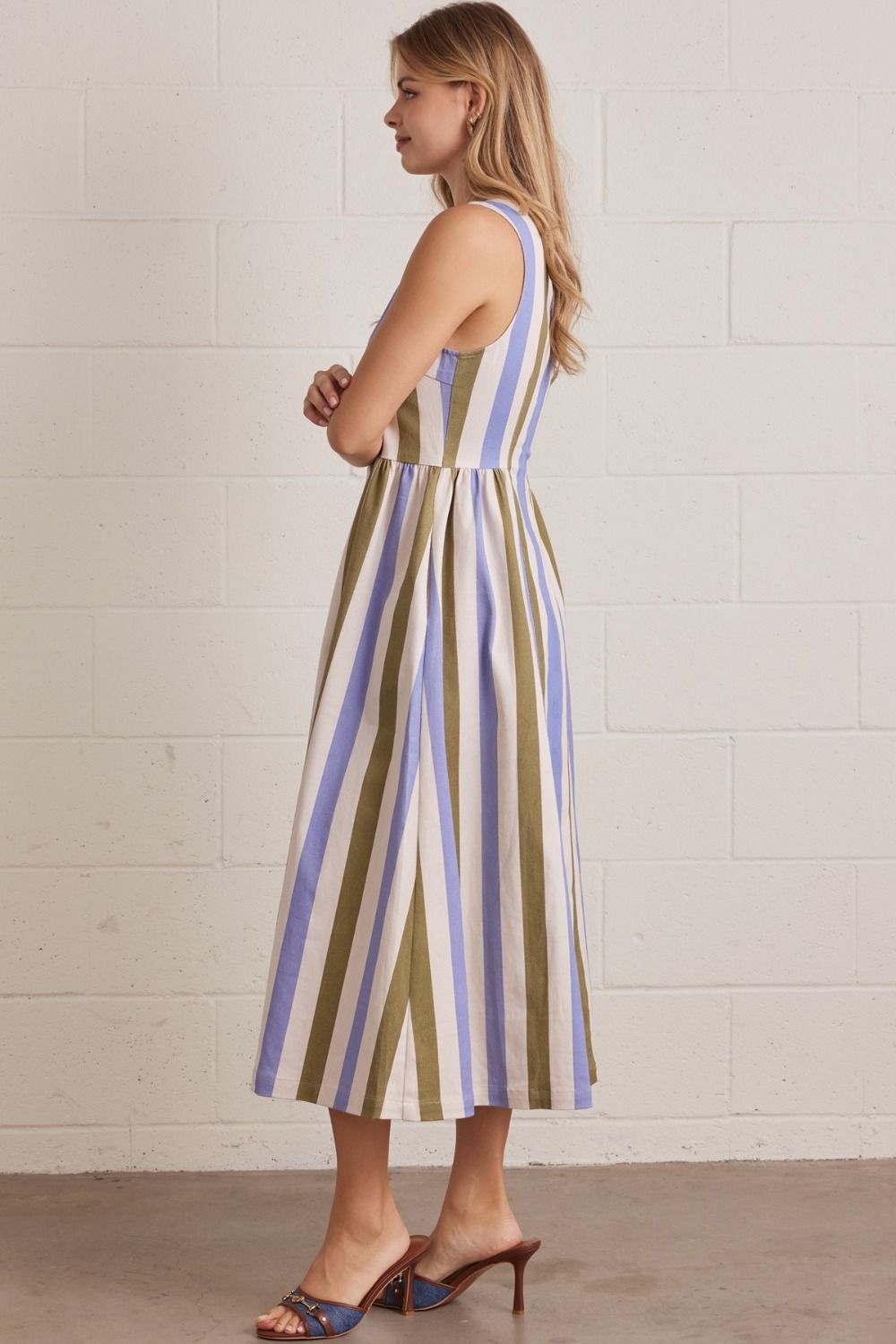 The Olive Stripe Dress