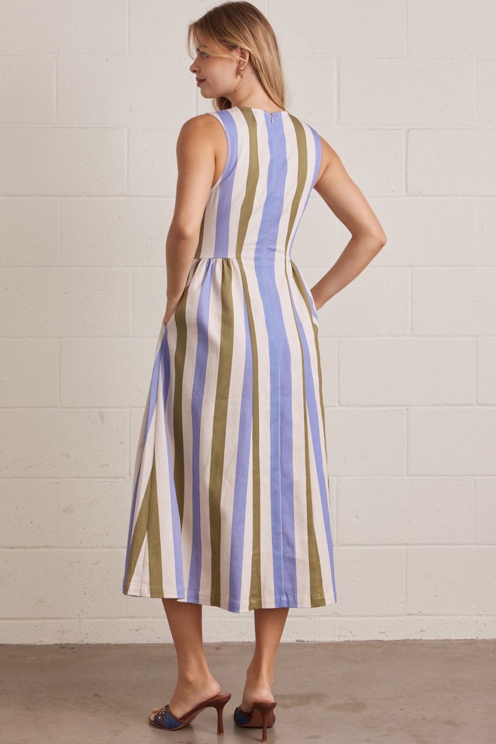 The Olive Stripe Dress