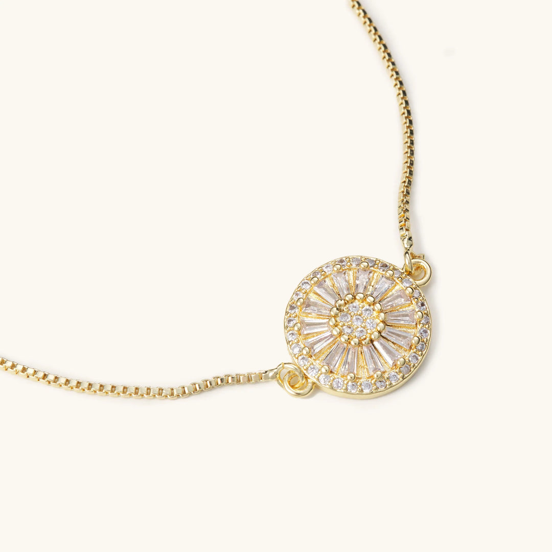 Antique Gold Crystal Slider Bracelet