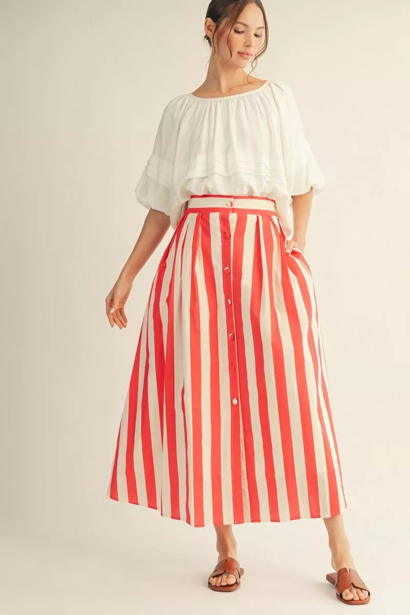 The Summer Stripe maxi Skirt
