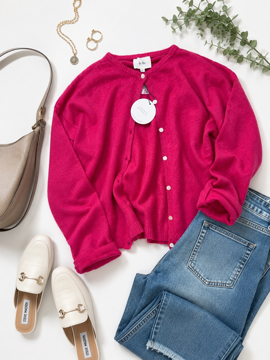 The Harper Hot Pink Cardigan