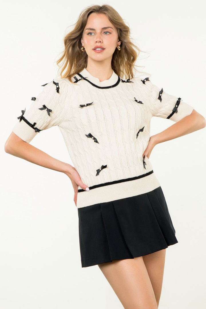 THML Bow Knit Top