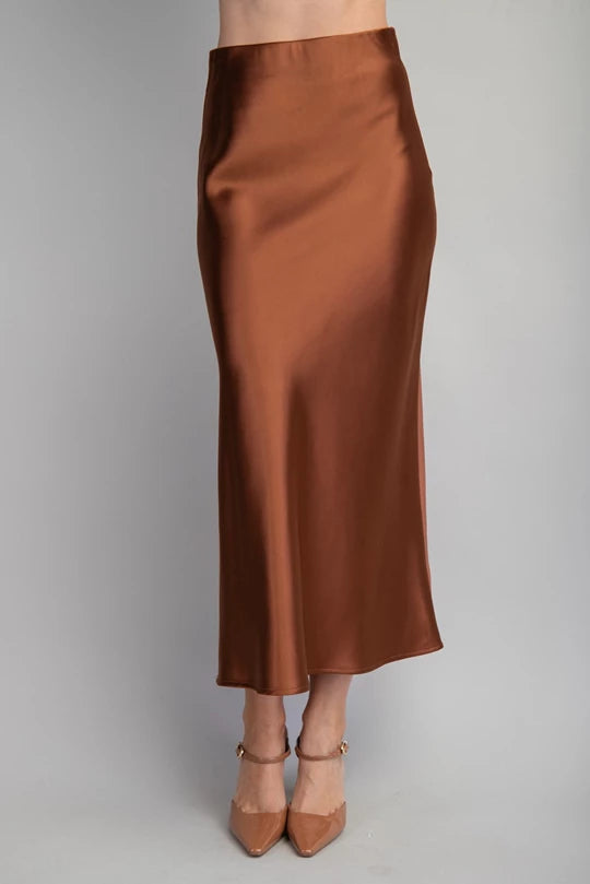 The Satin Midi Skirt