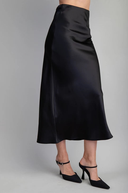 The Satin Midi Skirt