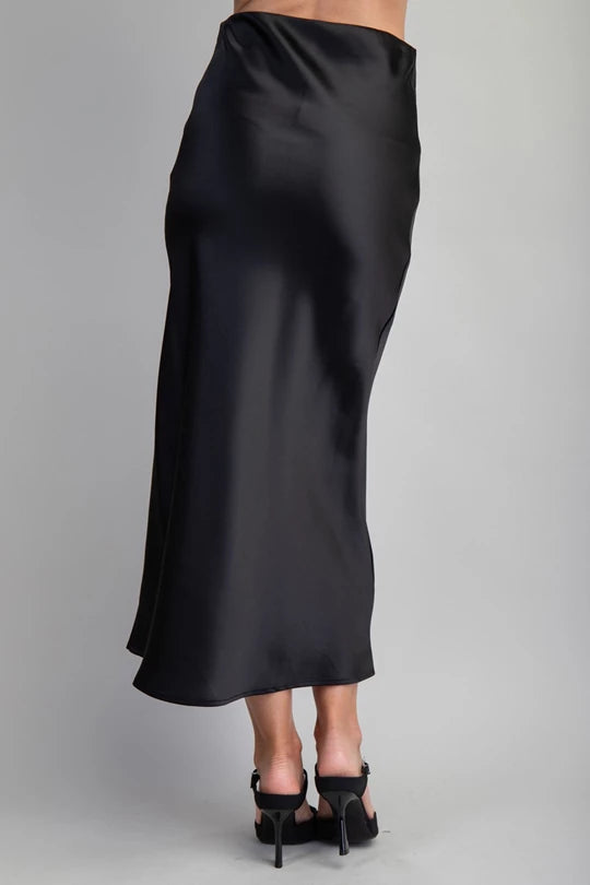 The Satin Midi Skirt