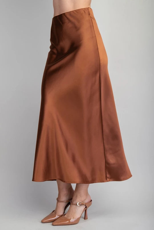 The Satin Midi Skirt