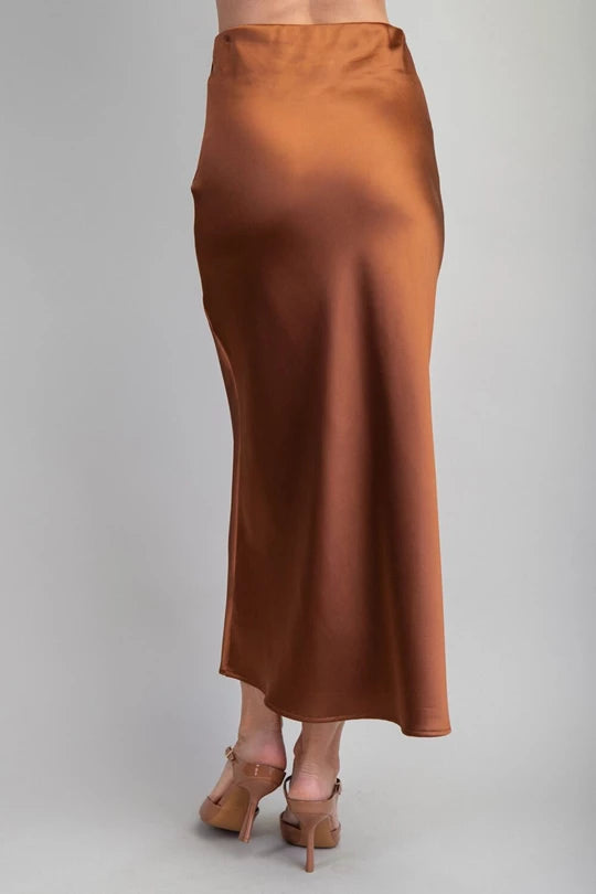 The Satin Midi Skirt