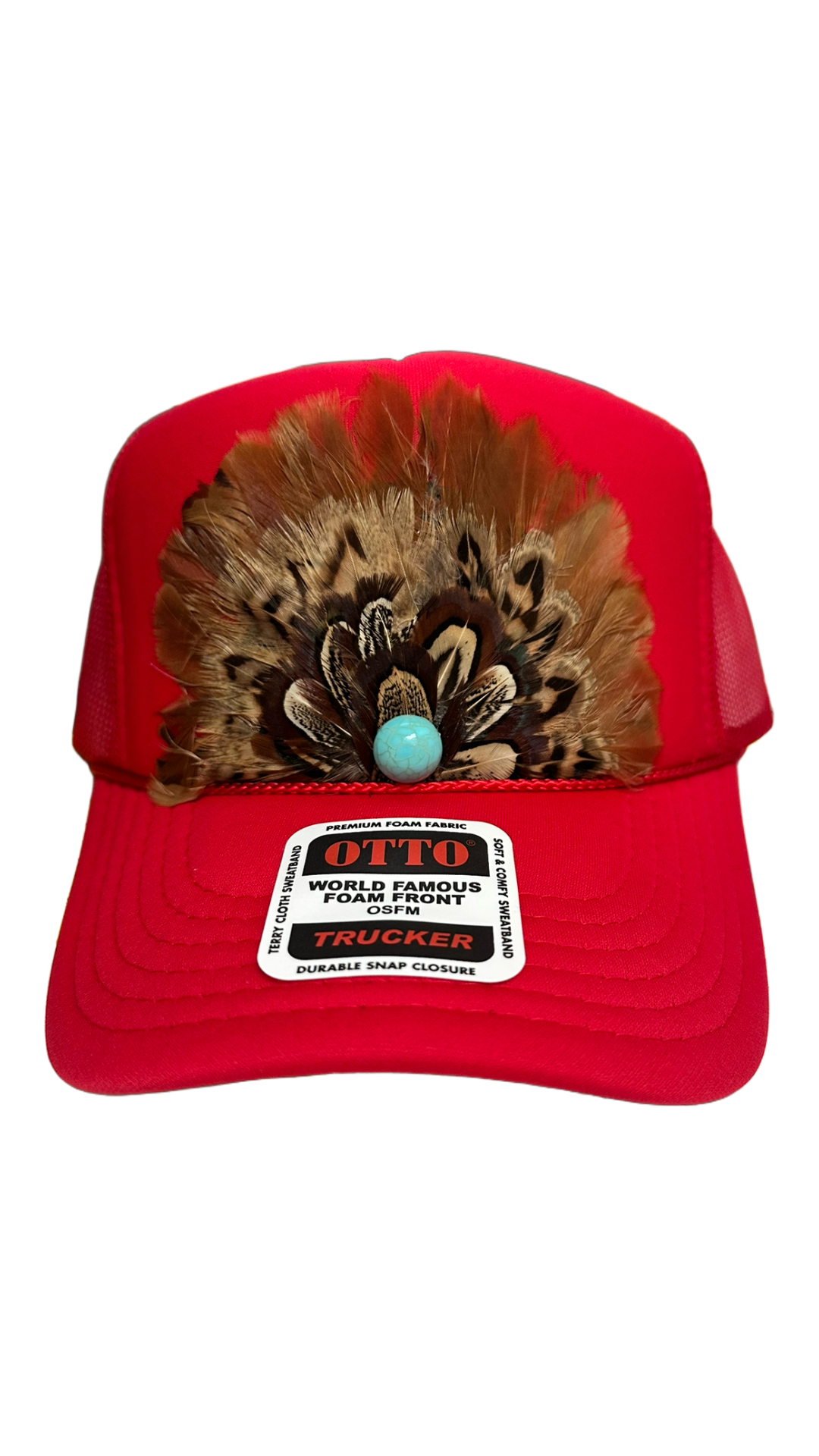 Red Feather Trucker Hat