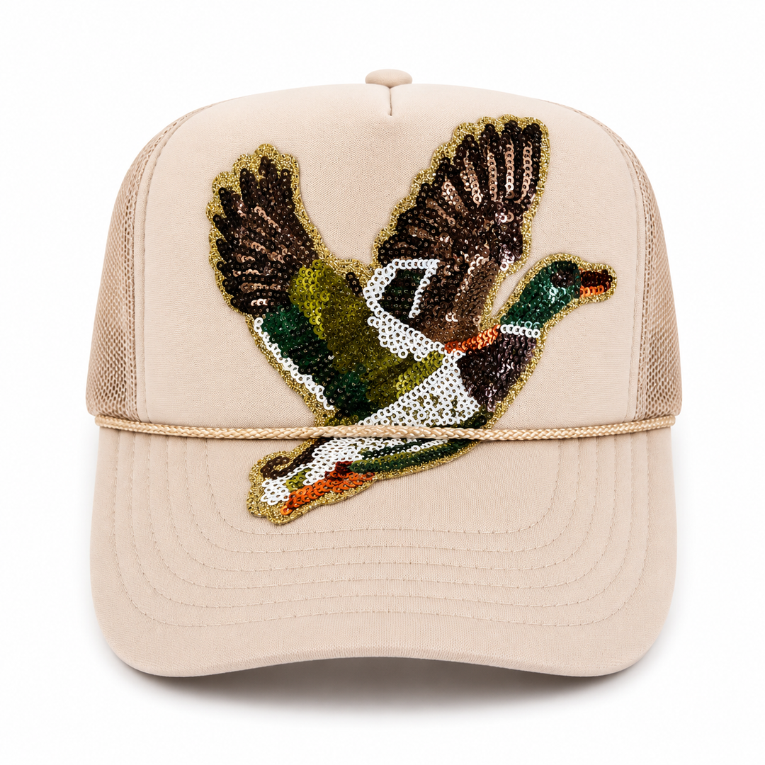 Mallard Sequin Trucker Hat