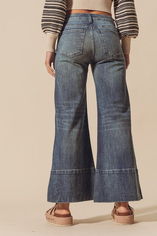 The Wide Leg Stretch Flare Denim