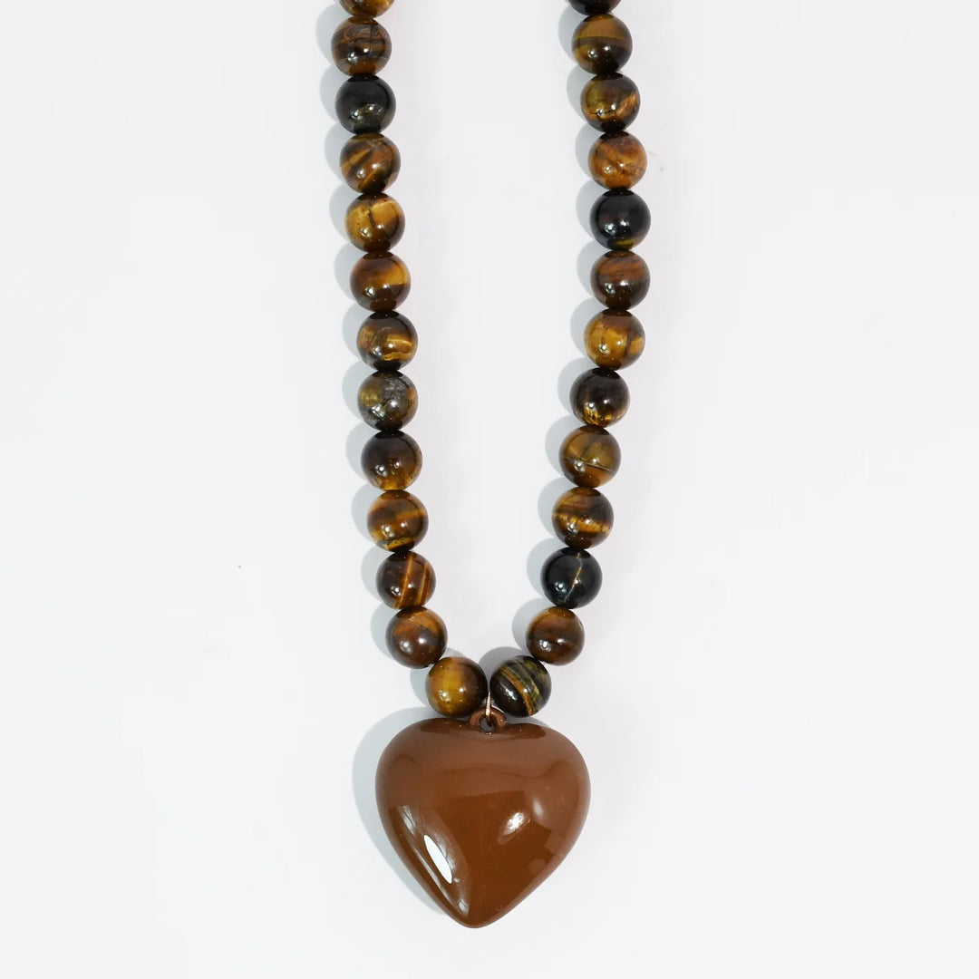 Janel Tiger Eye Brown Necklace