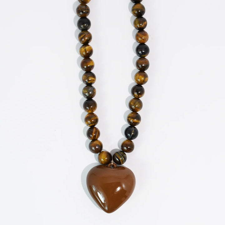 Janel Tiger Eye Brown Necklace