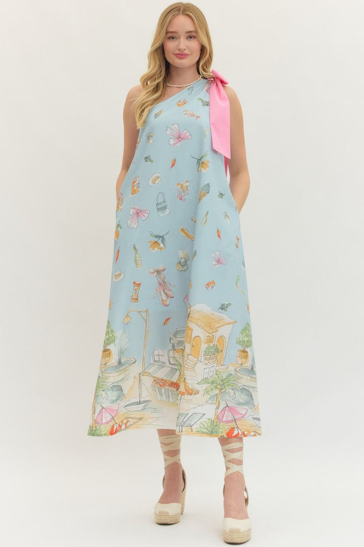 Postcard From the Riviera Dress