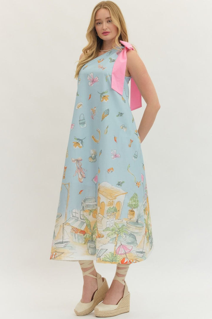 Postcard From the Riviera Dress