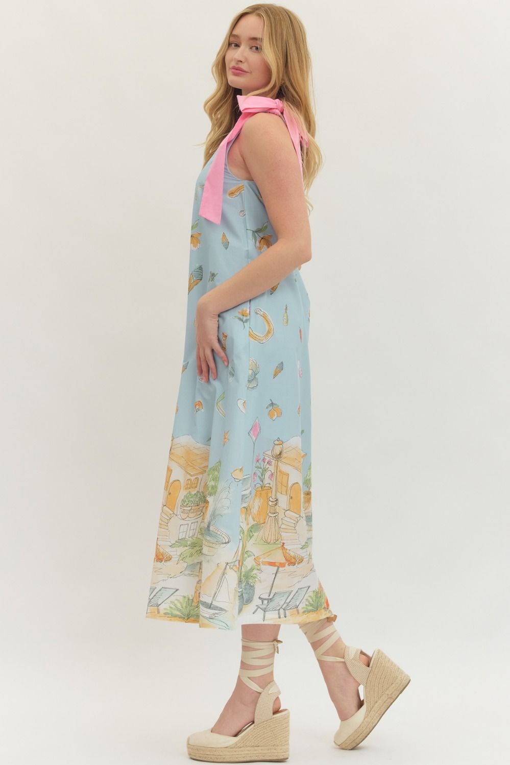 Postcard From the Riviera Dress