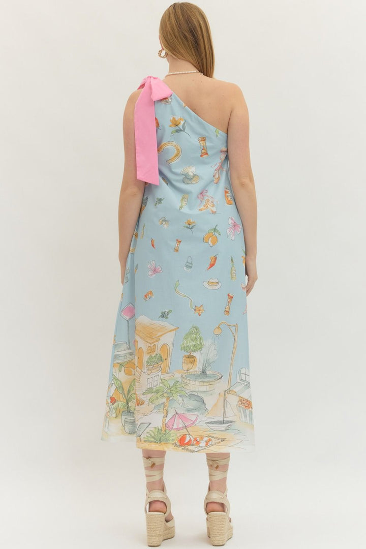Postcard From the Riviera Dress