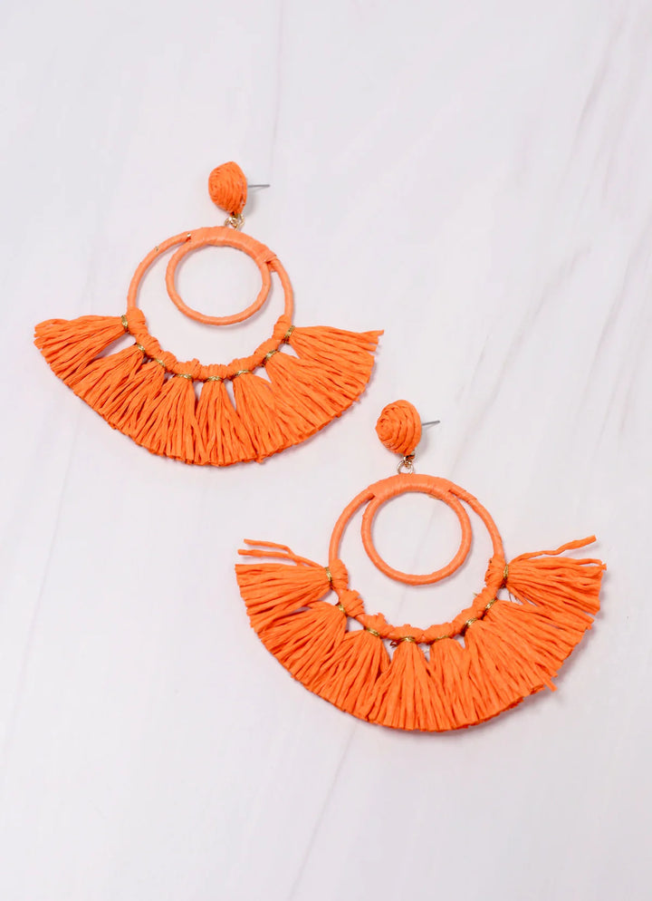 Collier Tassel Fringe Earrings