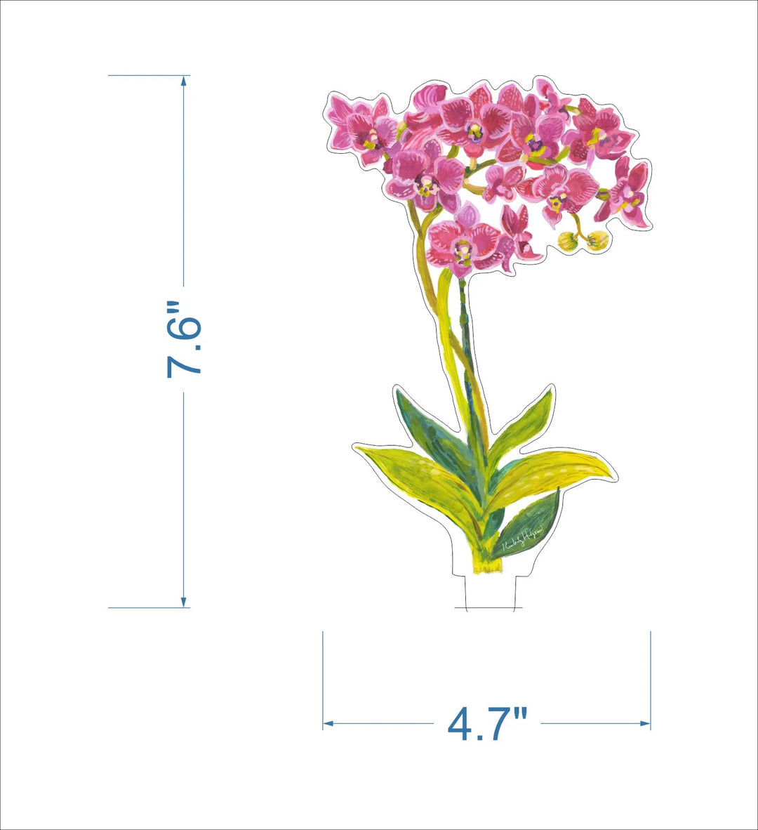 Aphrodite Orchid Acrylic Floral/SM (Stand Sold Separately)