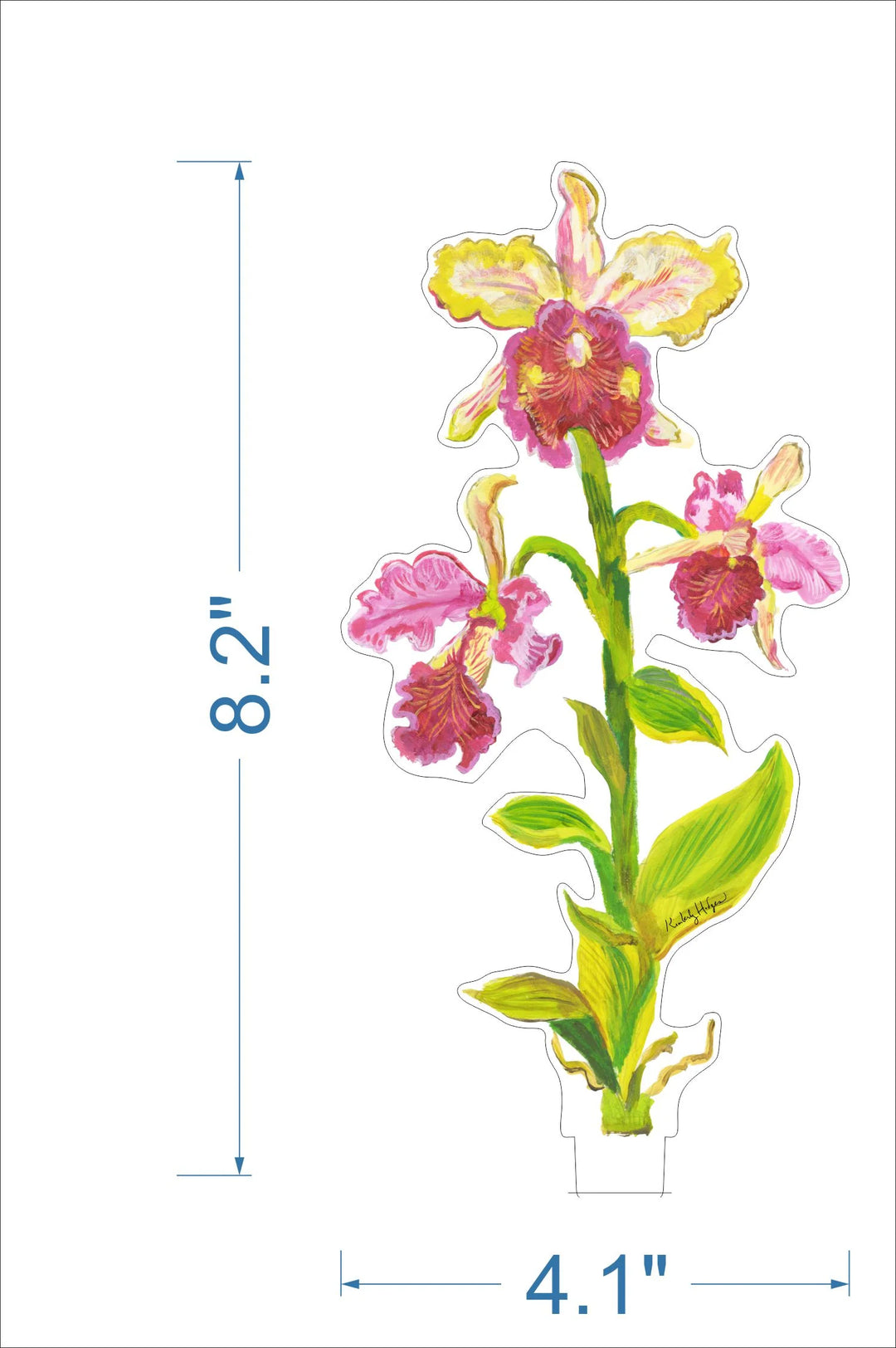Cattleya Orchid Acrylic Floral/SM (Stand Sold Separately)